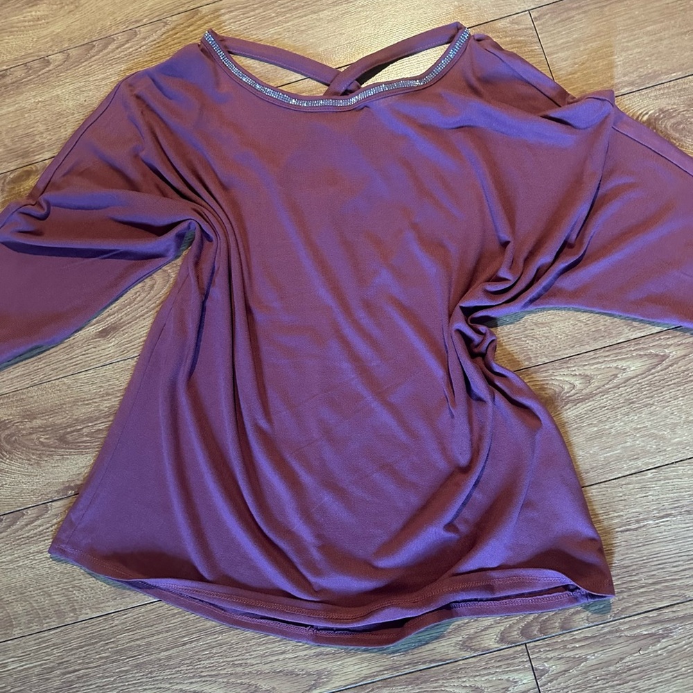 89th + Madison Large Elegant Purple Women's Top